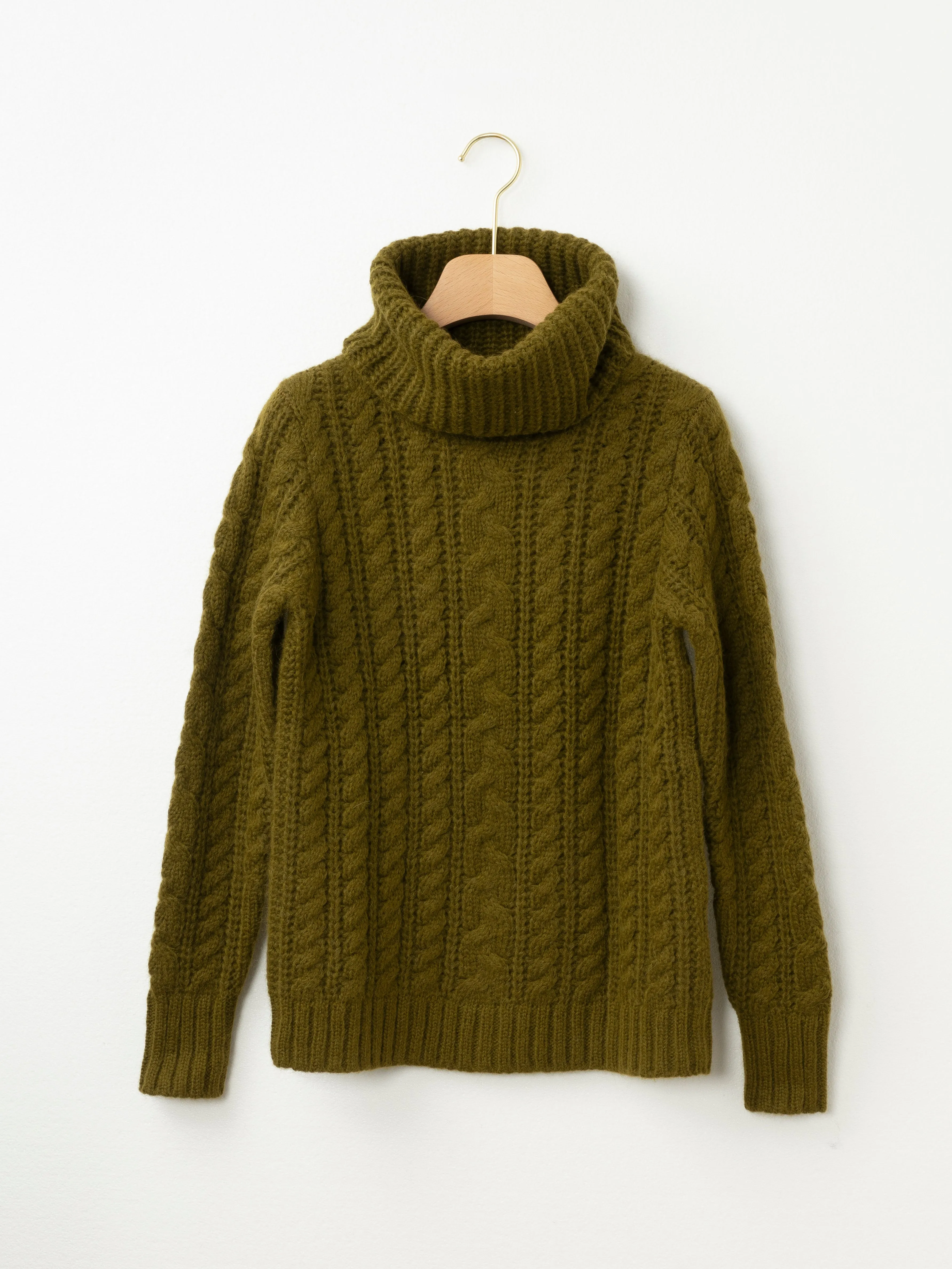 Roll Neck Cable Knit