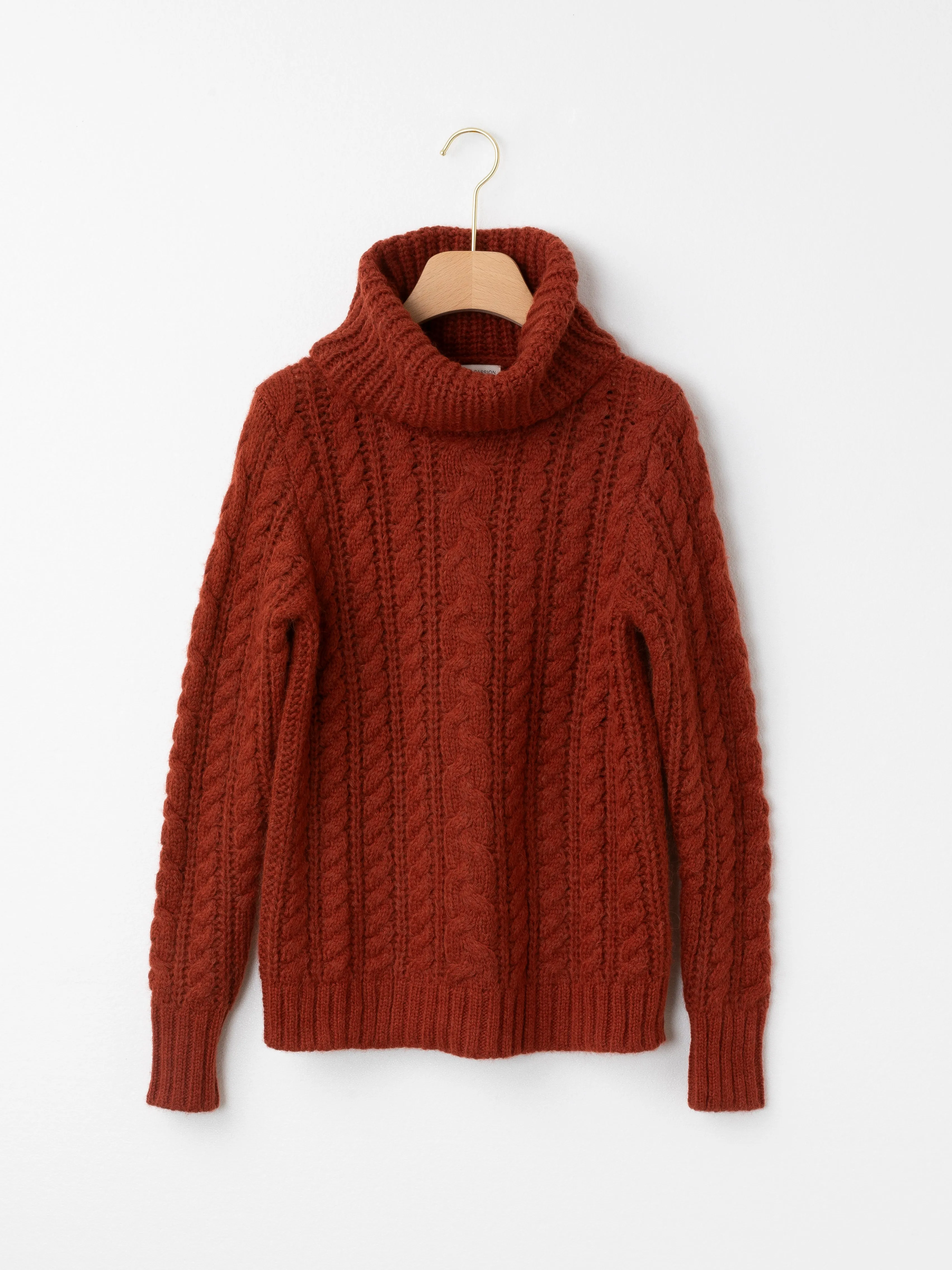 Roll Neck Cable Knit
