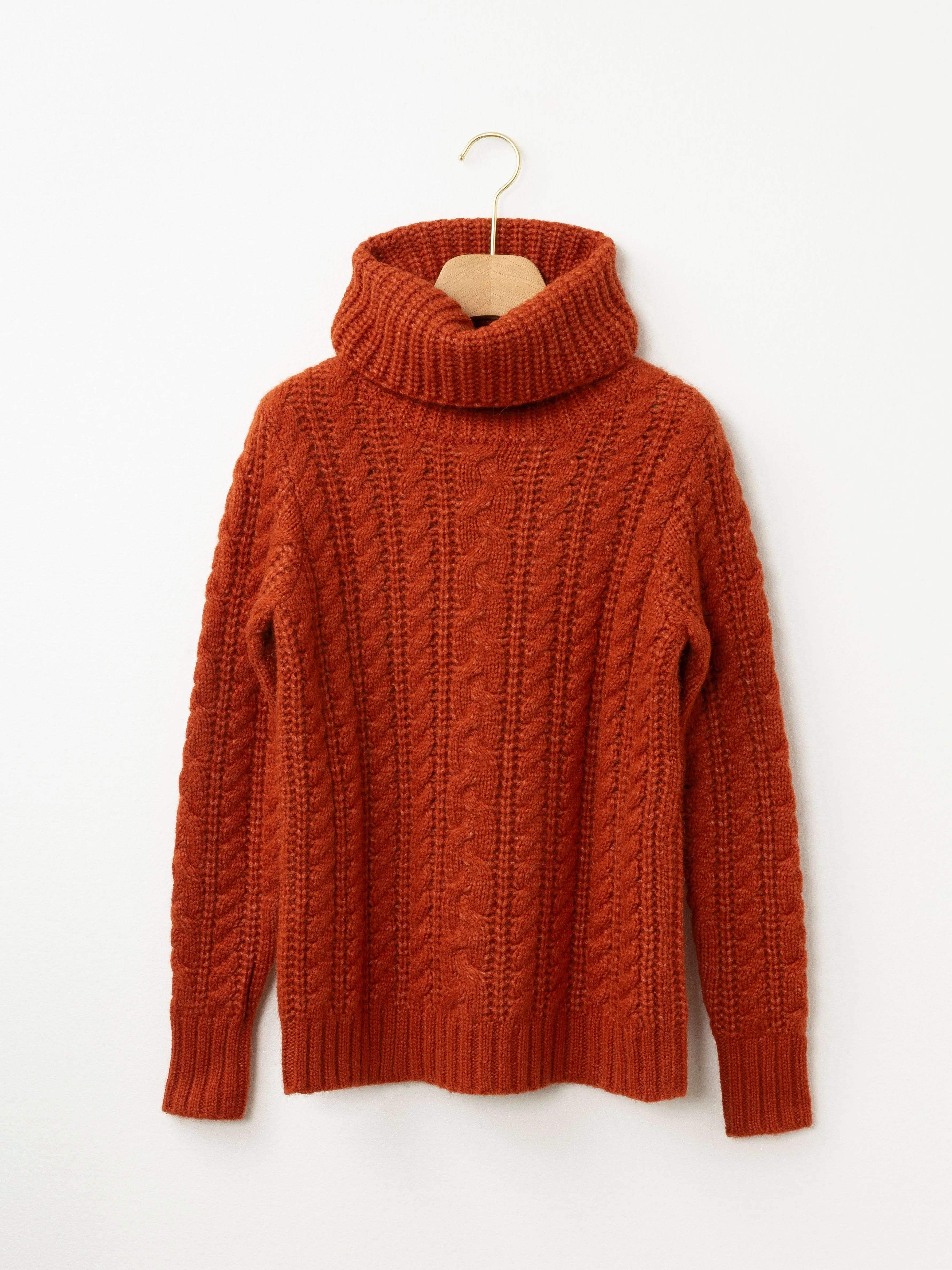 Roll Neck Cable Knit