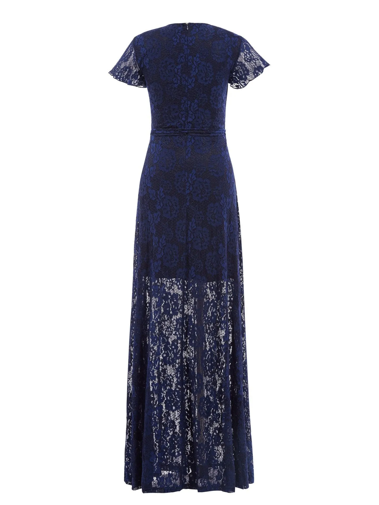 Sexy Pierced Lace Bridesmaid Dress