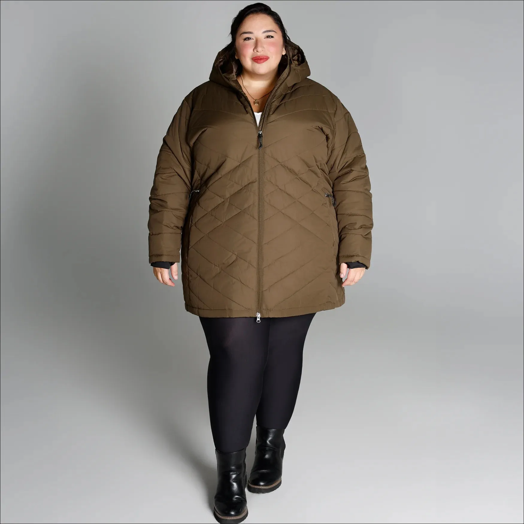 Snow Country Outerwear Plus Size 1X-6X Mid Length Juniper Insulated Parka Coat