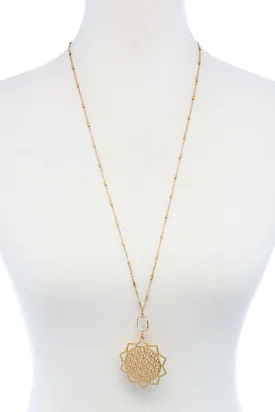 Stylish Chic Sun Flower Pendant Necklace