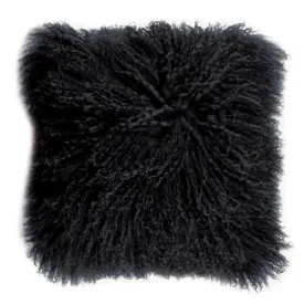Tibetan Lamb Black Fur Cushion