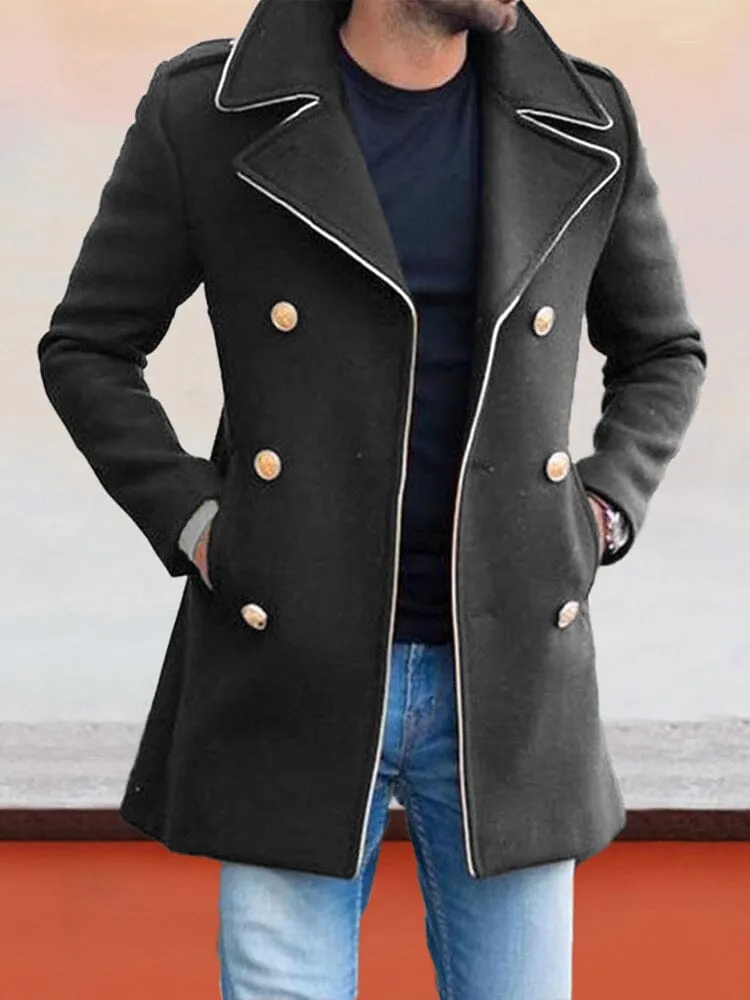Trendy Lapel Double-breasted Coat