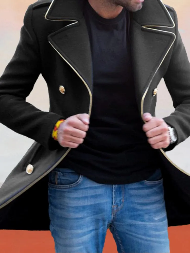 Trendy Lapel Double-breasted Coat