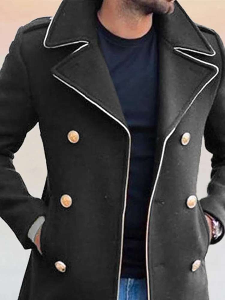 Trendy Lapel Double-breasted Coat