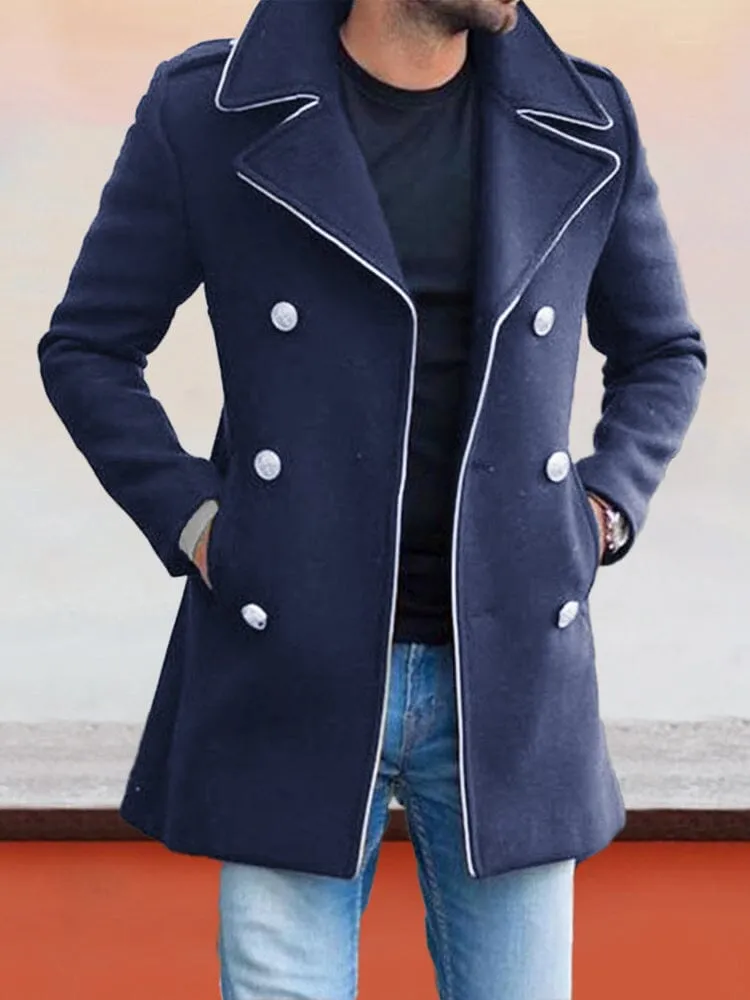 Trendy Lapel Double-breasted Coat