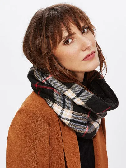 Trendy Plaid infinity scarf