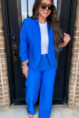 Vertigo Azure Long Sleeve Open Blazer Jacket