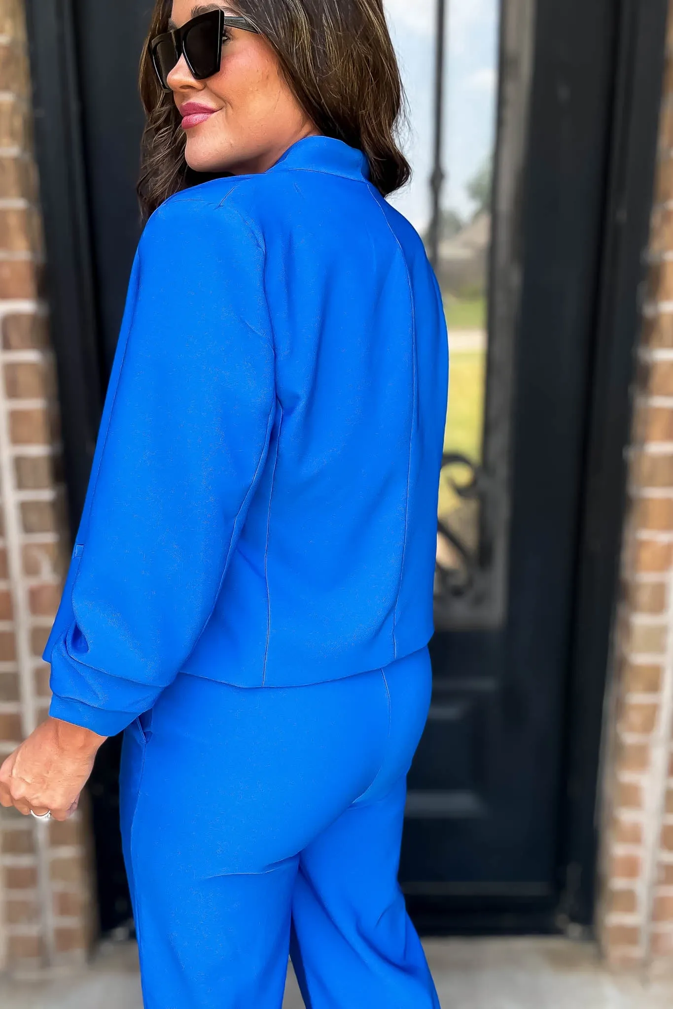 Vertigo Azure Long Sleeve Open Blazer Jacket