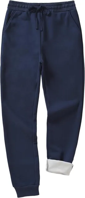 Weintee Men's 36" Inseam Tall Fleece Sweatpants Sherpa Lined Pants Long Joggers