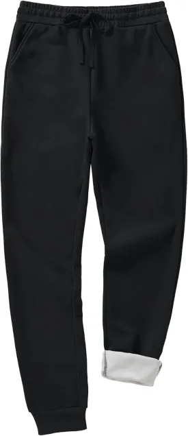 Weintee Men's 36" Inseam Tall Fleece Sweatpants Sherpa Lined Pants Long Joggers
