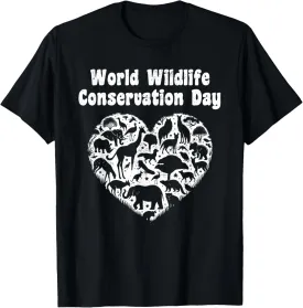 World Wildlife Conservation Day Animal Protection Grunge T-Shirt