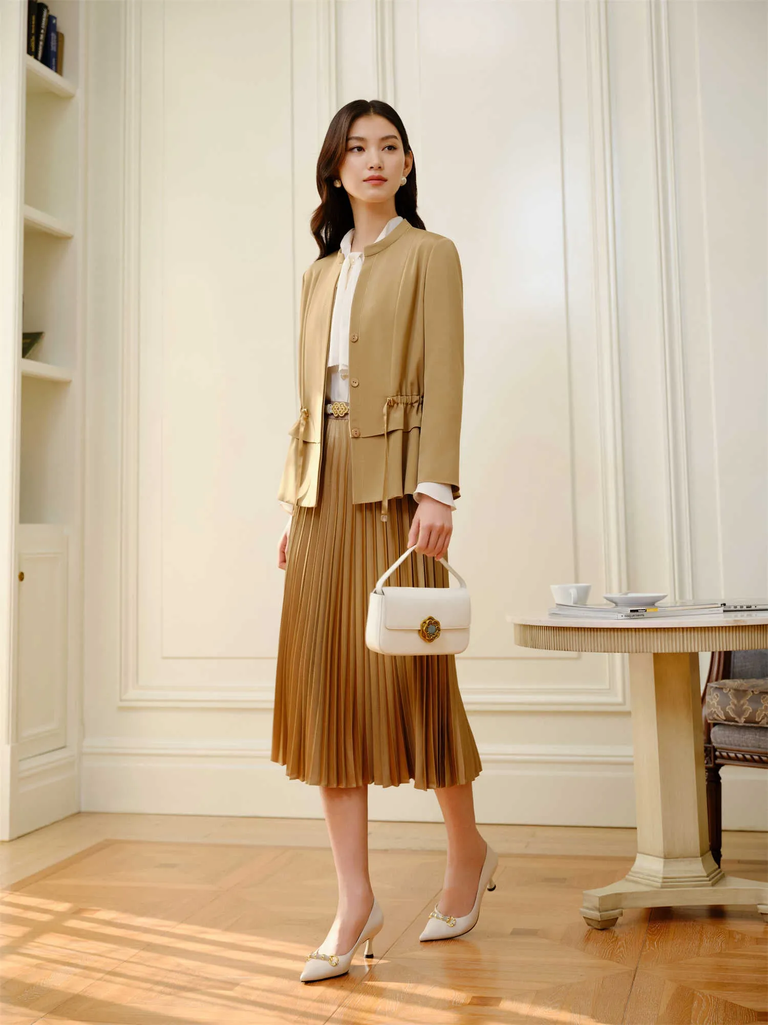 YAYING Mulberry Silk Sophisticated Jacket EPJPS1256AE