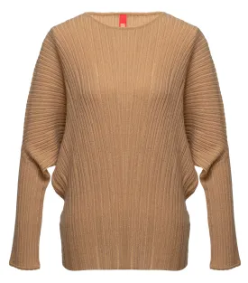 YAYING Puff Sleeve Textured Knited Top
