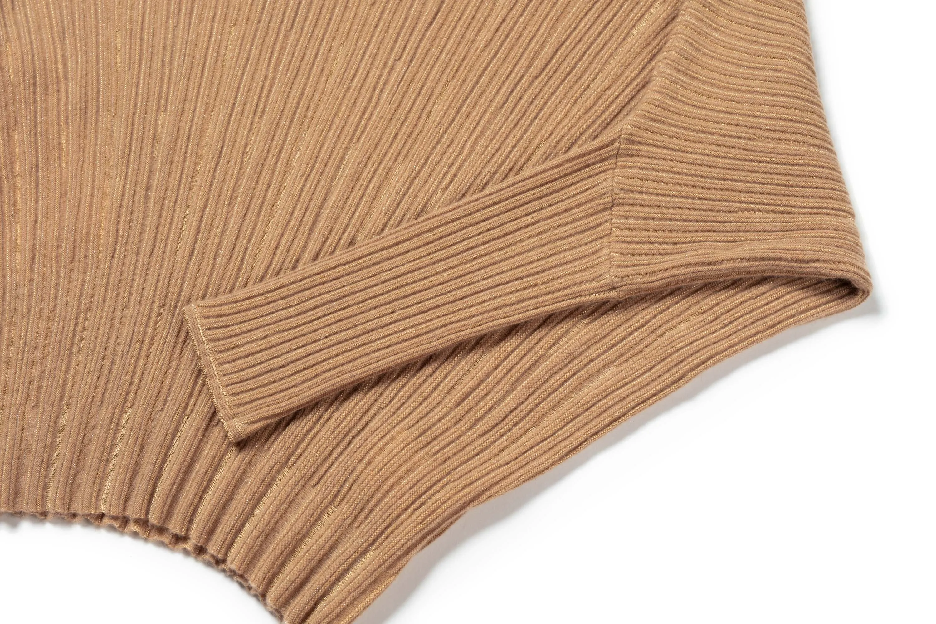 YAYING Puff Sleeve Textured Knited Top